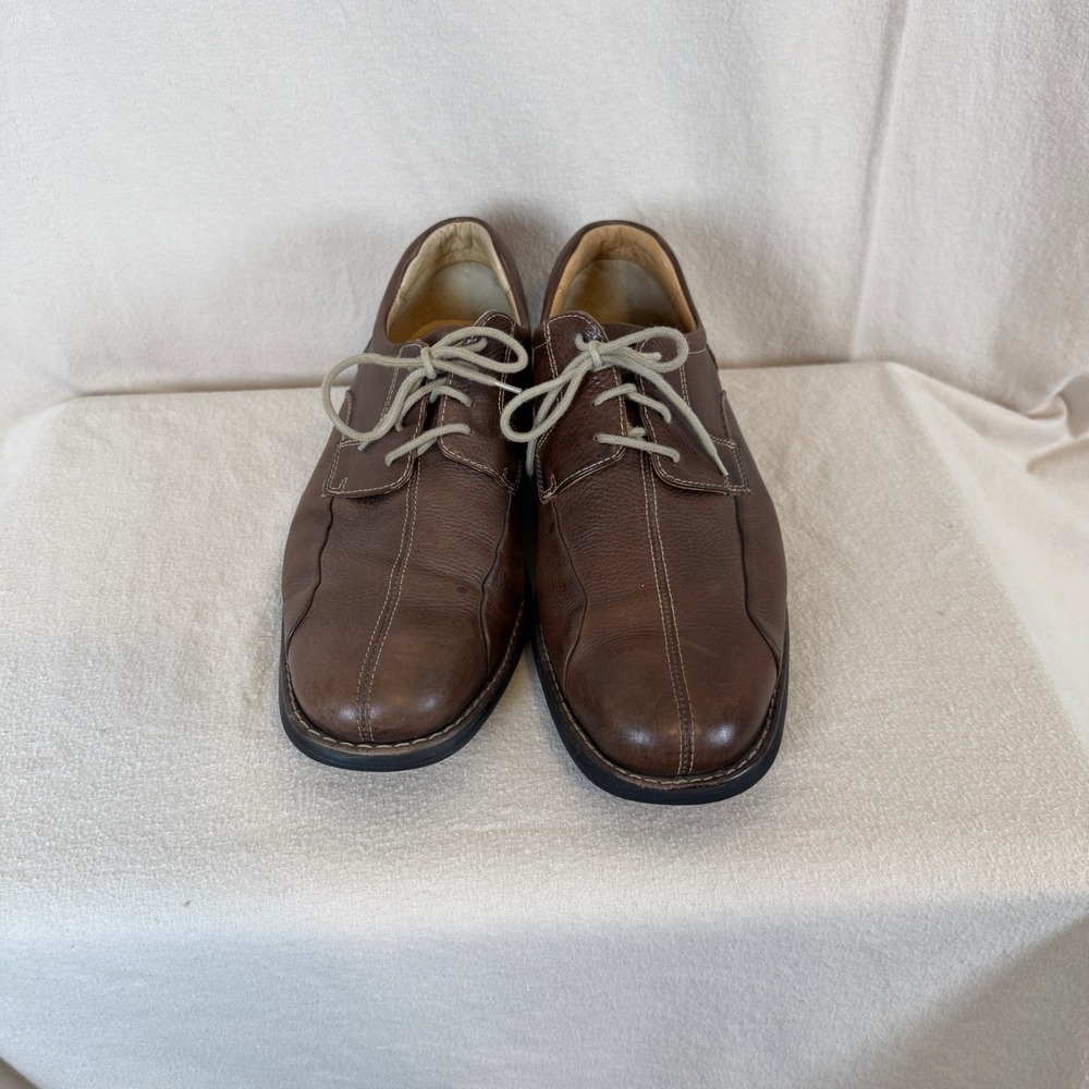 Johnston & Murphy Mens Brown Leather Bicycle Toe Oxford Shoes 20-7223 11.5 M